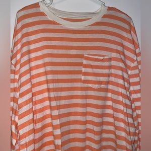 a new day striped coral long sleeve t-shirt